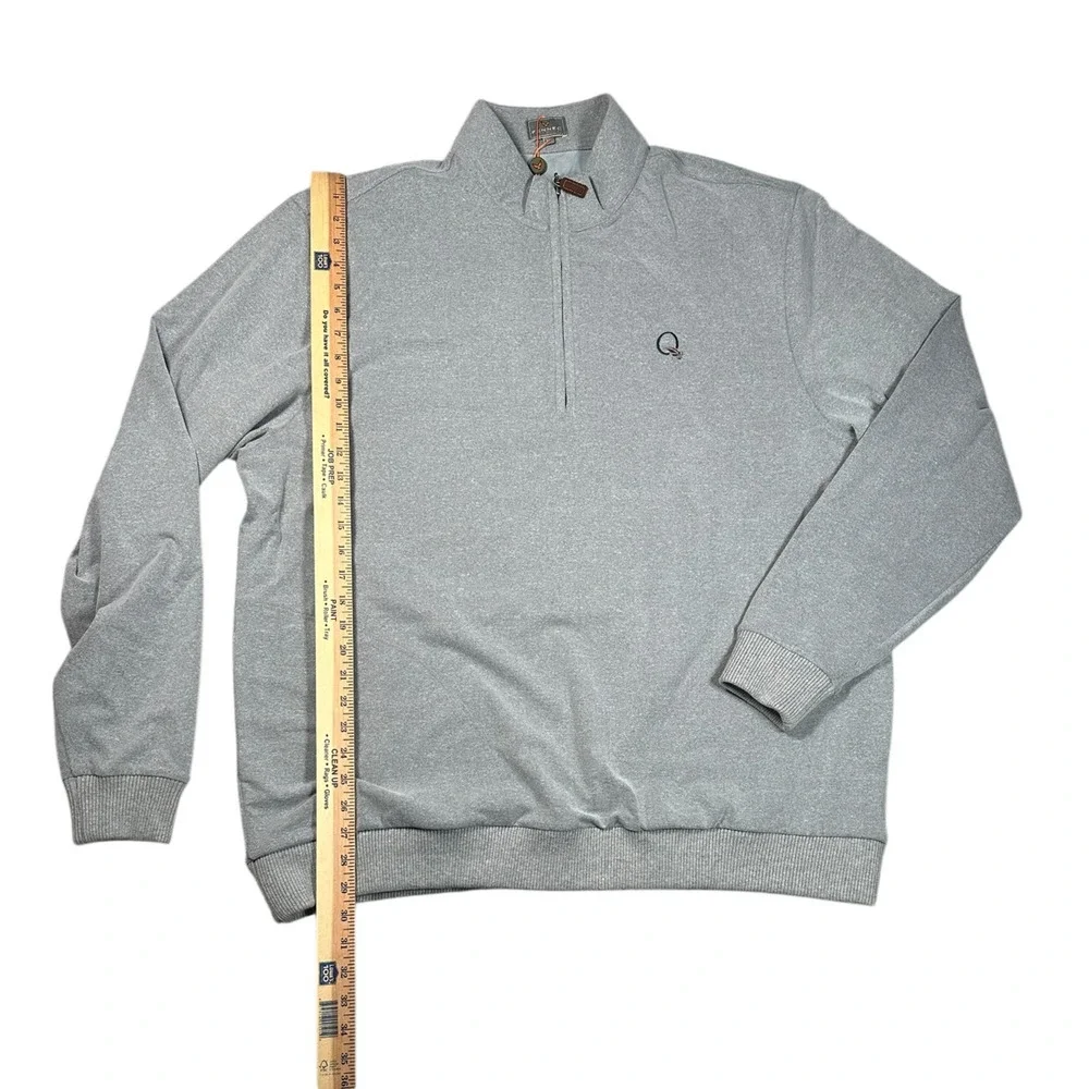 Fennec Golf Quail Hollow Windshirt Mens XXL Gray Micro Suede Long Sleeve NWT